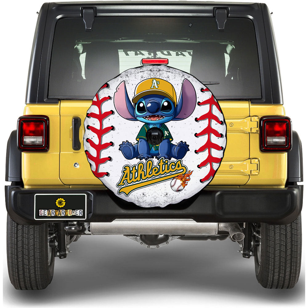 Oakland Athletics Spare Tire Covers Camera Hole Stitch Theme Collection - Gearcarcover - 1