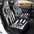 Oakland Raiders Car Seat Covers Custom US Flag Style - Gearcarcover - 1