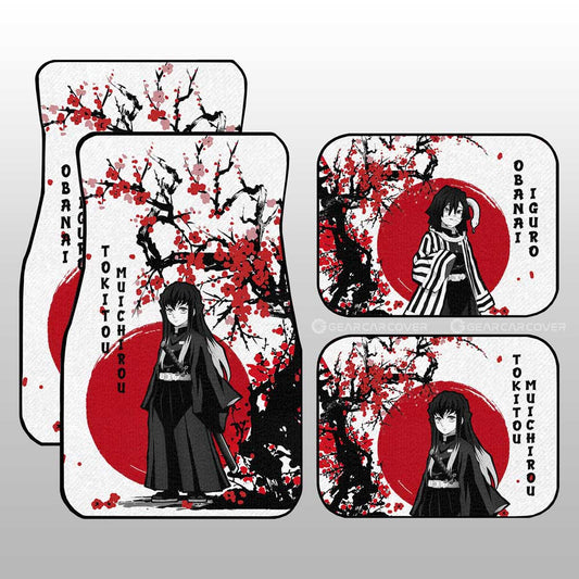 Obanai And Muichiro Car Floor Mats Custom Japan Style s - Gearcarcover - 2