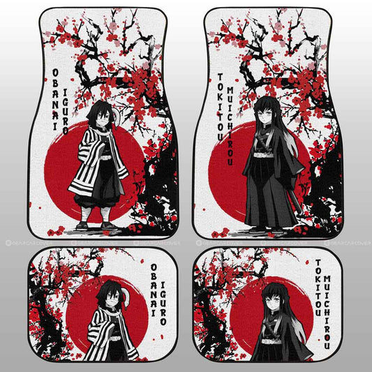 Obanai And Muichiro Car Floor Mats Custom Japan Style s - Gearcarcover - 1