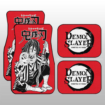 Obanai Iguro Car Floor Mats Custom Car Accessories Manga Style For Fans - Gearcarcover - 1