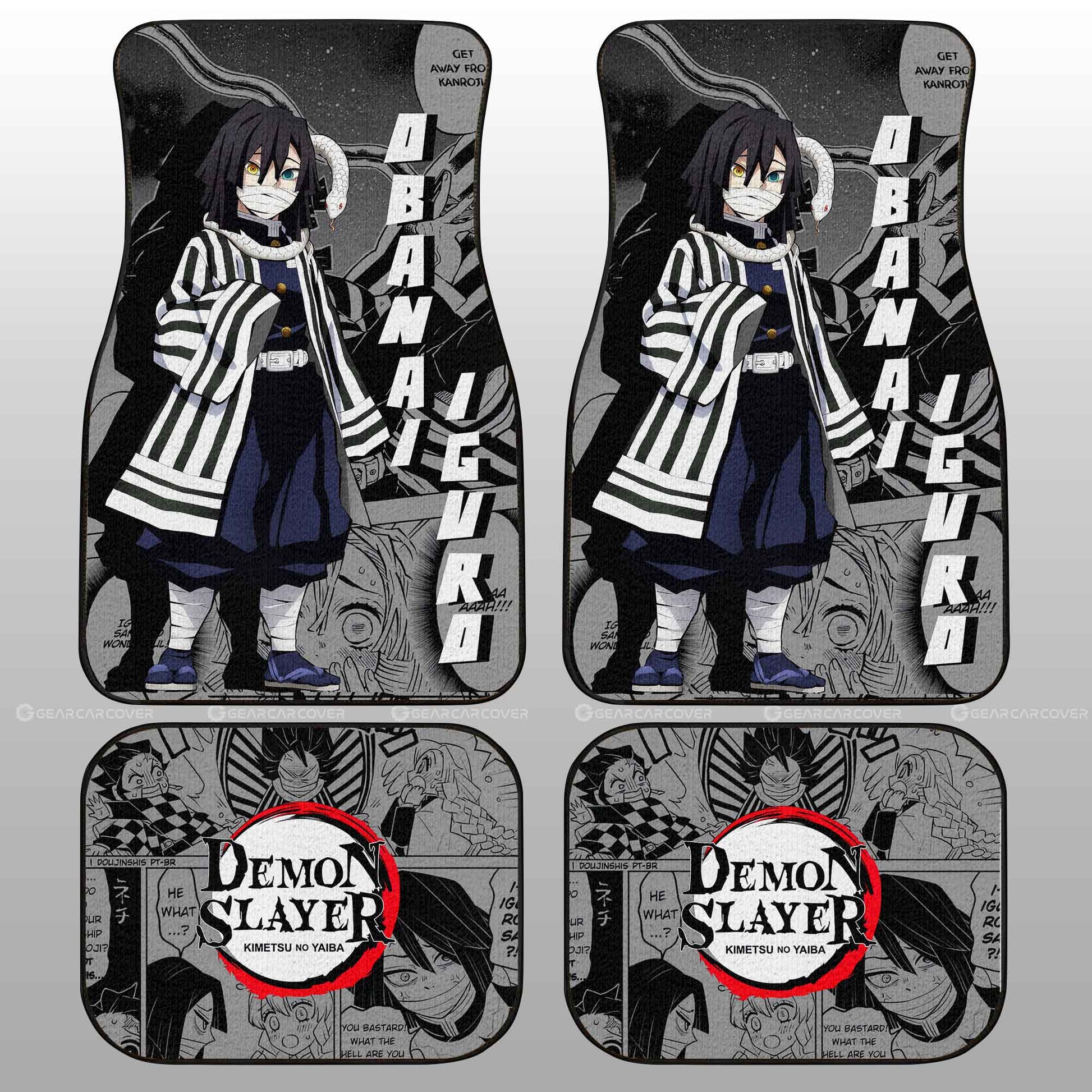 Obanai Iguro Car Floor Mats Custom Mix Mangas - Gearcarcover - 2