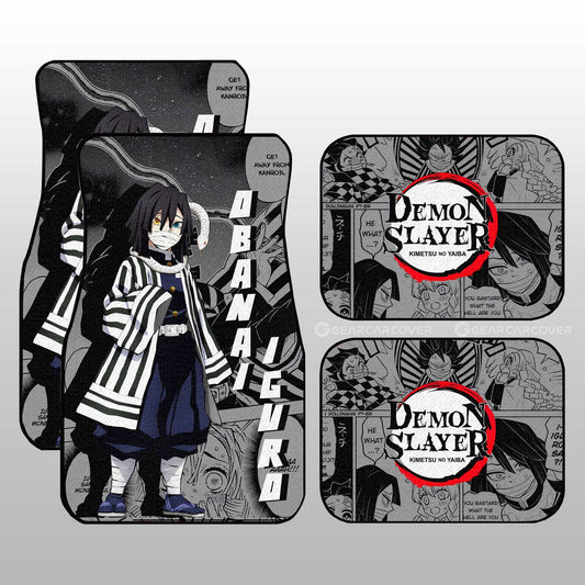 Obanai Iguro Car Floor Mats Custom Mix Mangas - Gearcarcover - 1