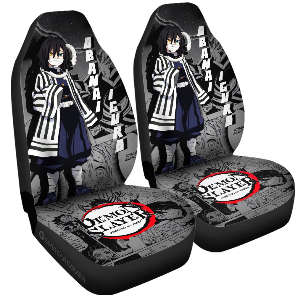 Obanai Iguro Car Seat Covers Custom Mix Mangas - Gearcarcover - 3