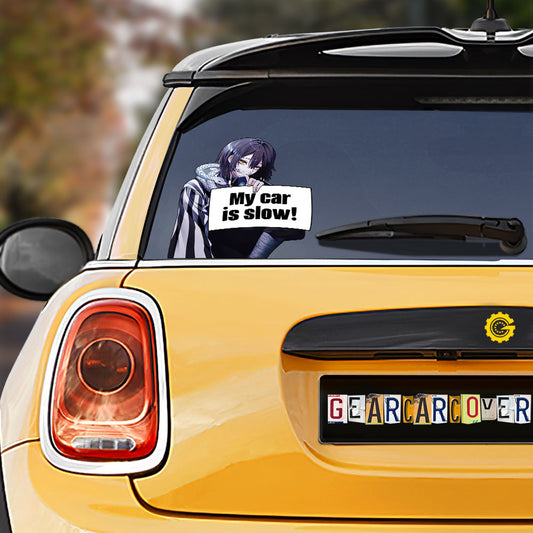 Obanai Iguro Car Sticker Custom My Car Is Slow Funny - Gearcarcover - 1