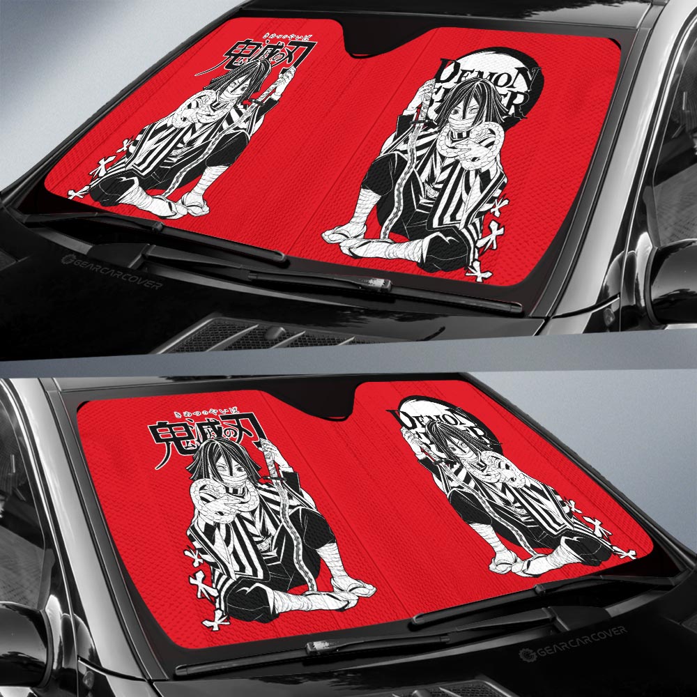 Obanai Iguro Car Sunshade Custom Car Accessories Manga Style For Fans - Gearcarcover - 2