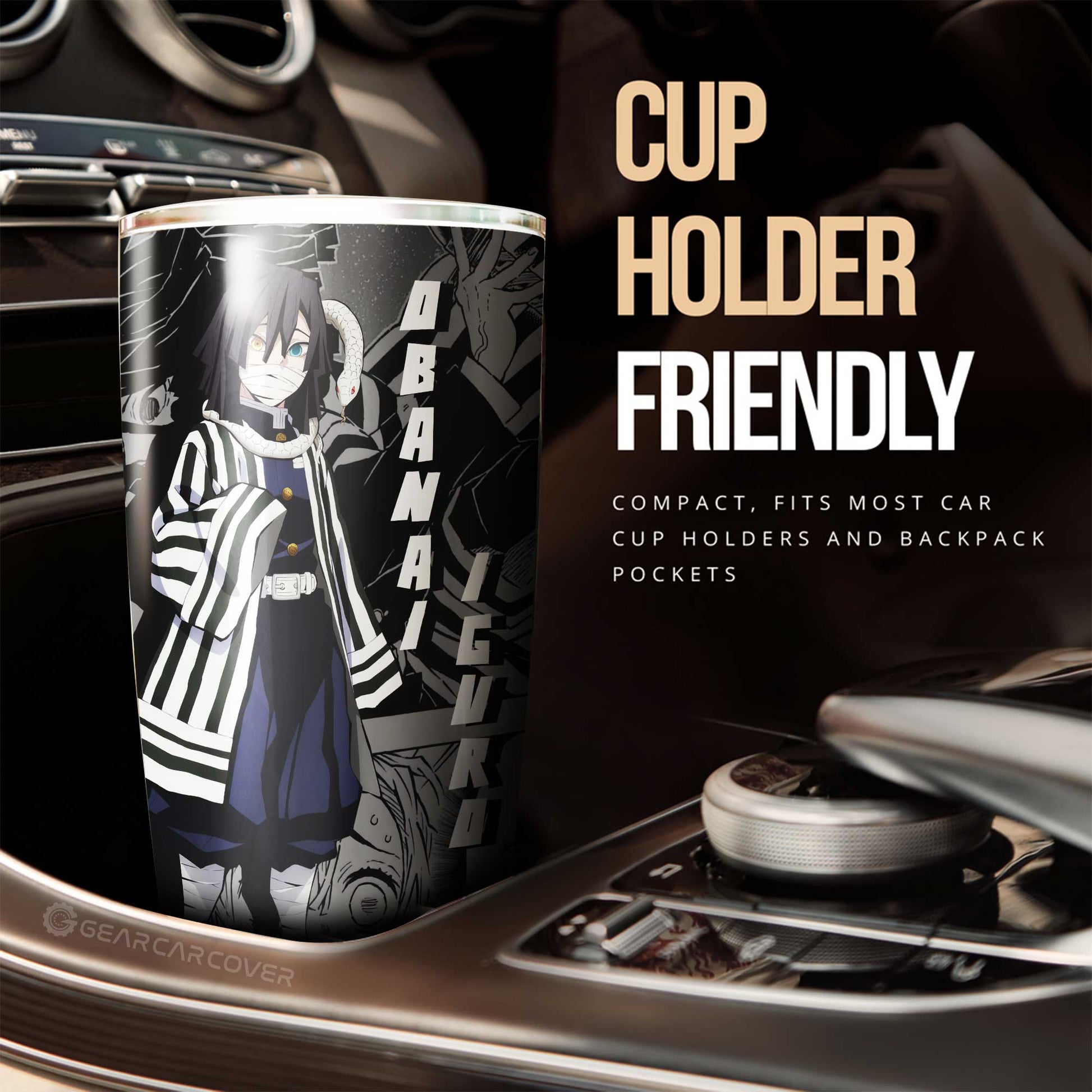 Obanai Iguro Tumbler Cup Custom Mix Mangas - Gearcarcover - 3