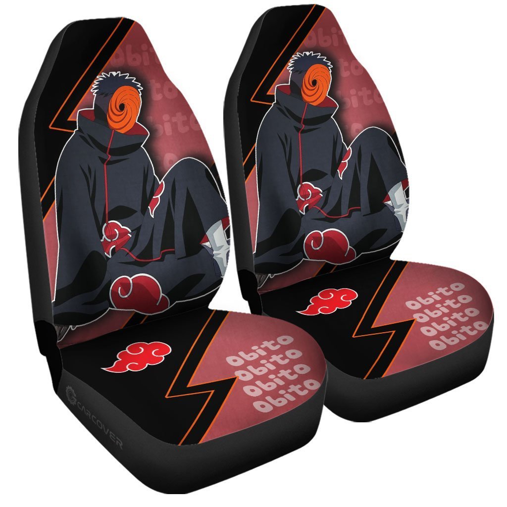 Obito Akatsuki Car Seat Covers Custom Anime Car Accessories For Fan - Gearcarcover - 3