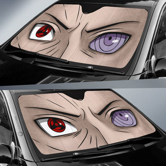 Obito Eyes Car Sunshade Custom Anime Eyes Fan Car Accessories - Gearcarcover - 2
