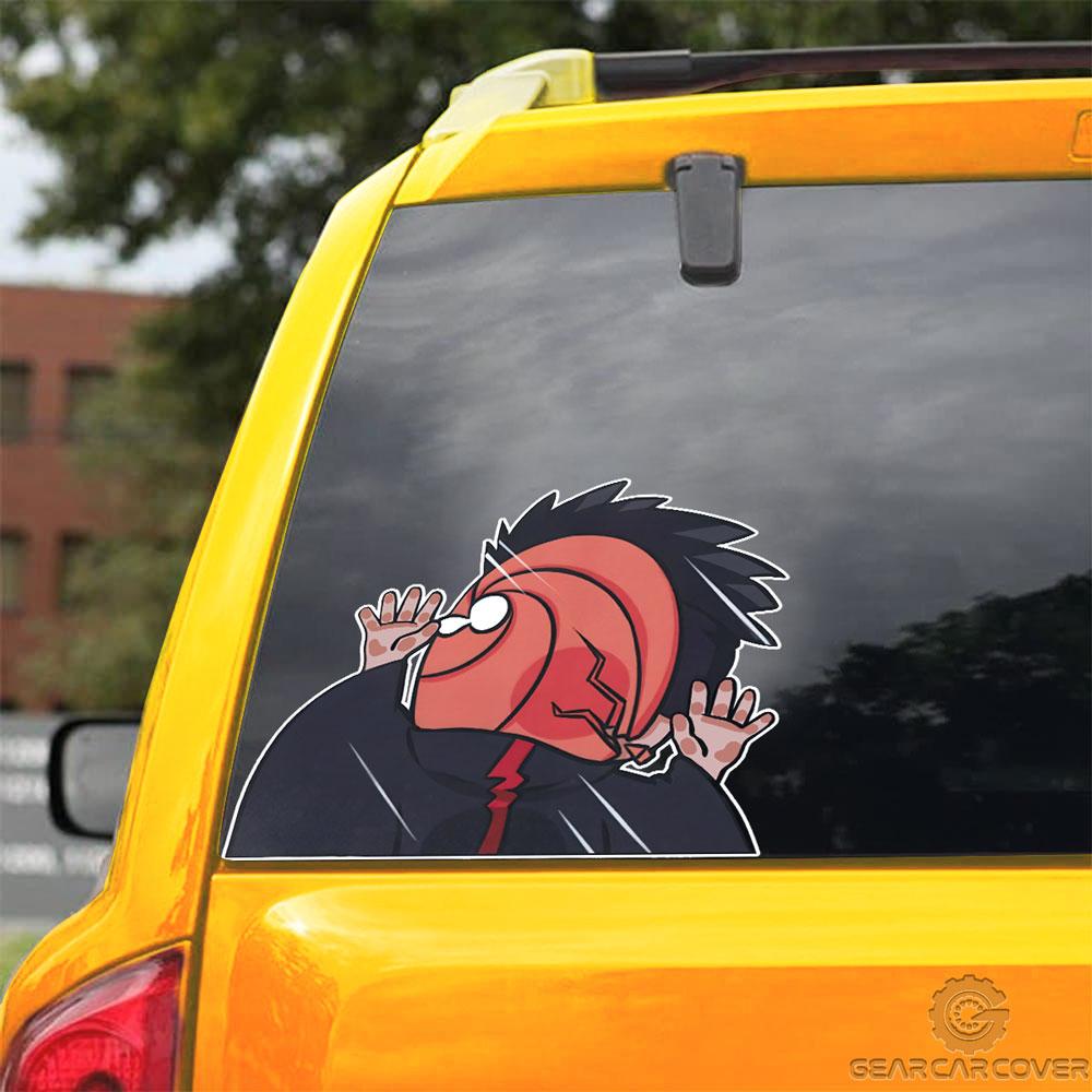 Obito Hitting Glass Car Sticker Custom Naru Car Funny Accessories - Gearcarcover - 3