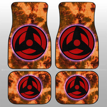 Obito Mangekyo Sharingan Car Floor Mats Custom Tie Dye Style - Gearcarcover - 1