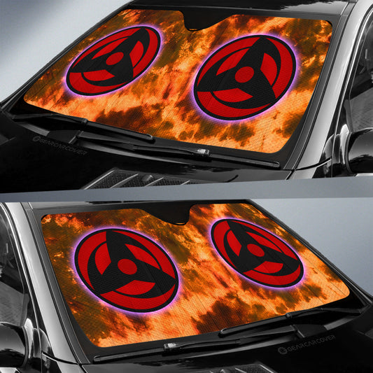 Obito Mangekyo Sharingan Car Sunshade Custom Anime Tie Dye Style - Gearcarcover - 2