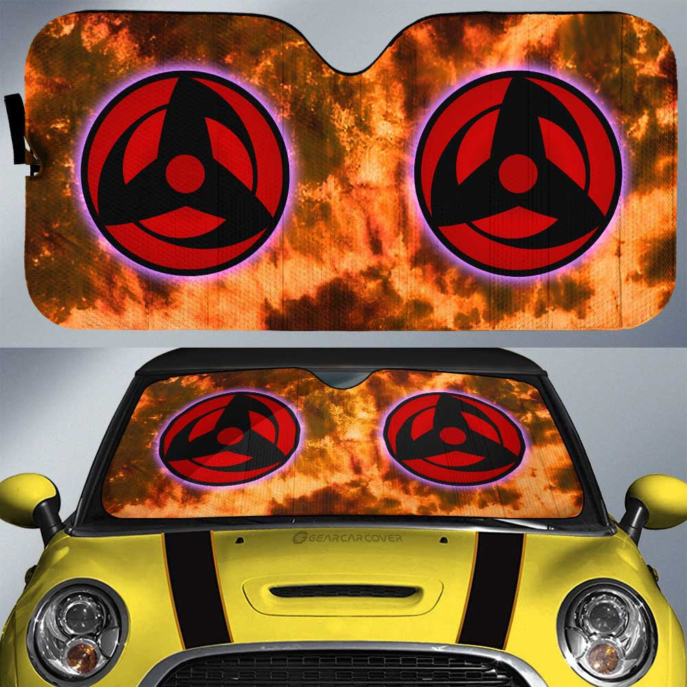 Obito Mangekyo Sharingan Car Sunshade Custom Anime Tie Dye Style - Gearcarcover - 1