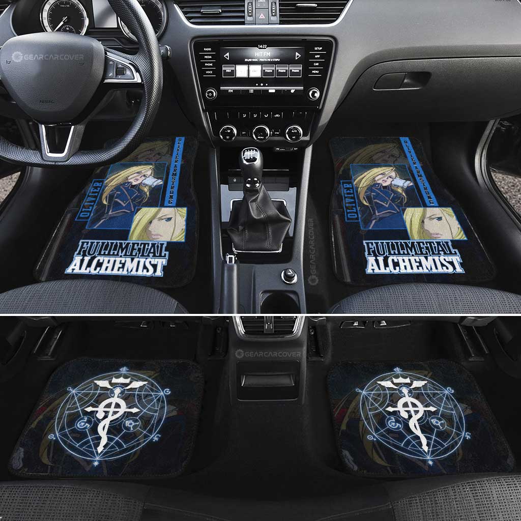 Olivier Armstrong Car Floor Mats Custom Fullmetal Alchemist Anime - Gearcarcover - 1