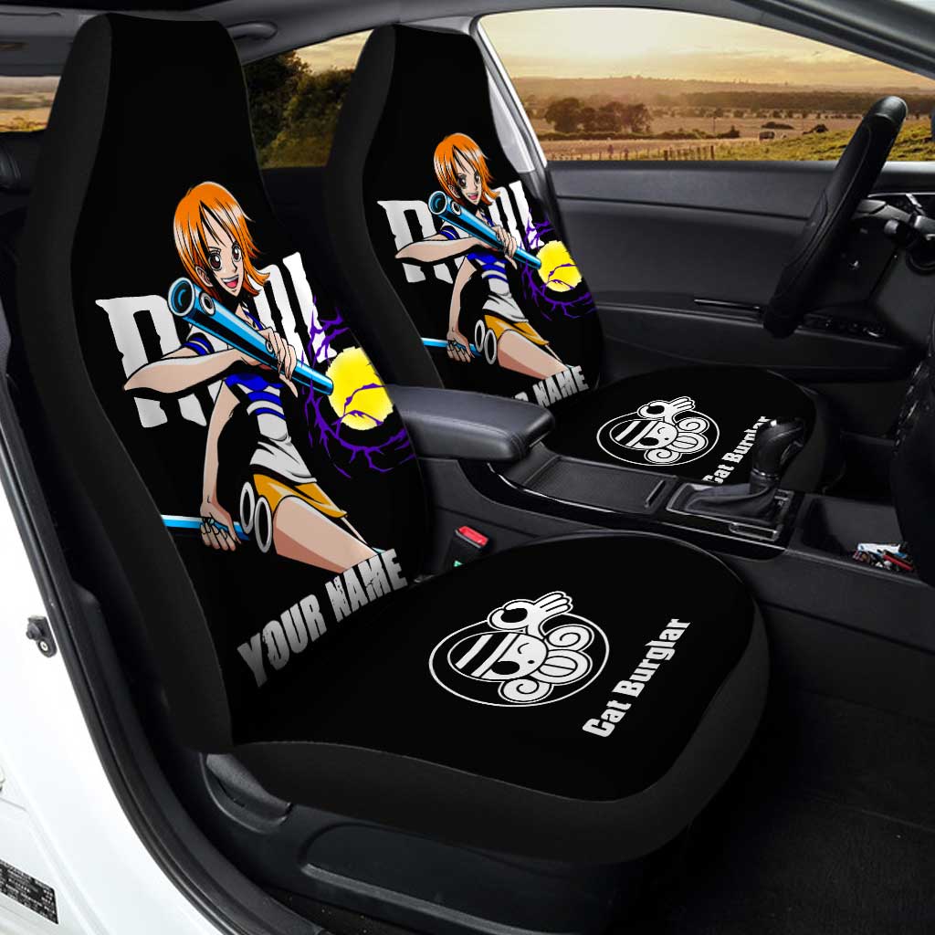 One Piece Nami Car Seat Covers Custom Name Anime Car Accessories - Gearcarcover - 2