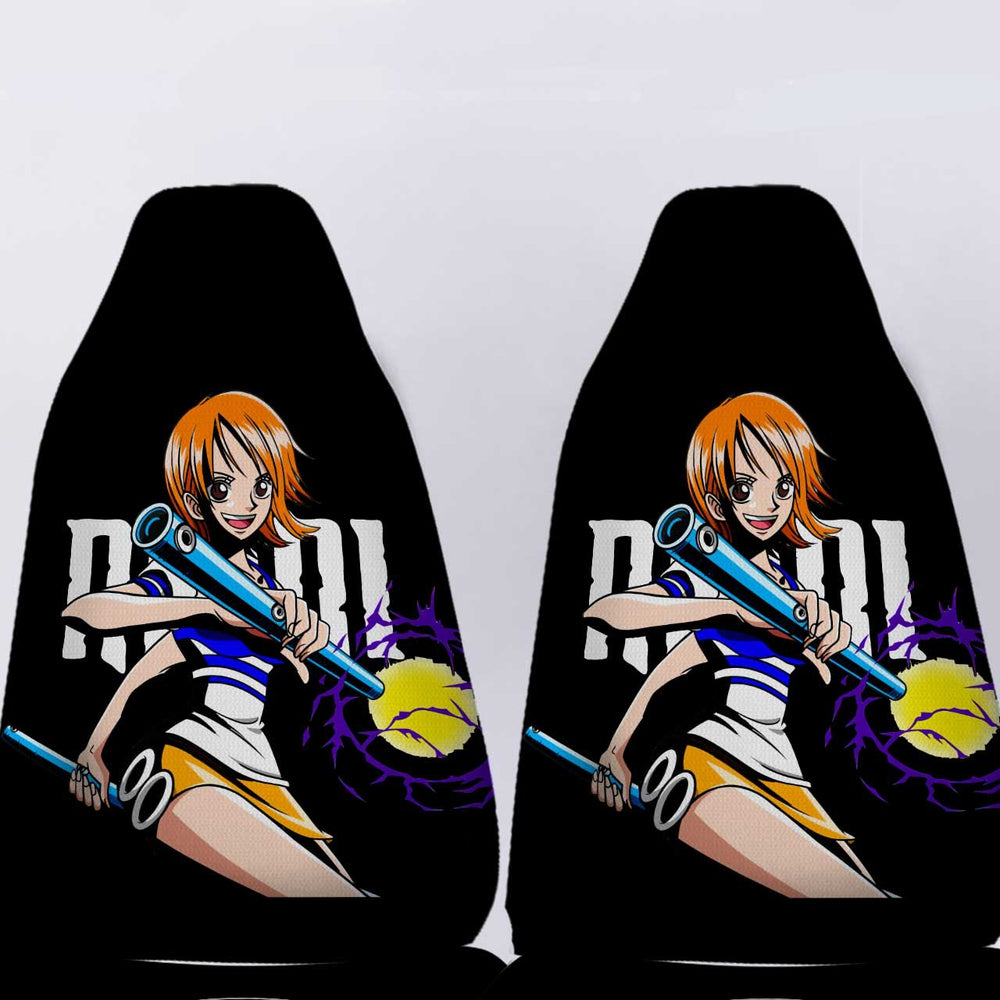 One Piece Nami Car Seat Covers Custom Name Anime Car Accessories - Gearcarcover - 4