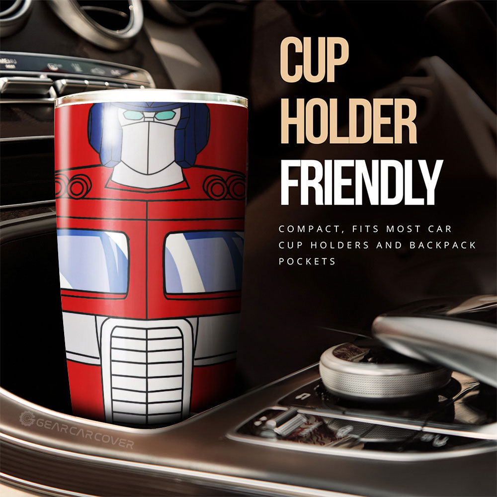 Optimus Prime Tumbler Cup Custom Transformer Car Accessories - Gearcarcover - 3