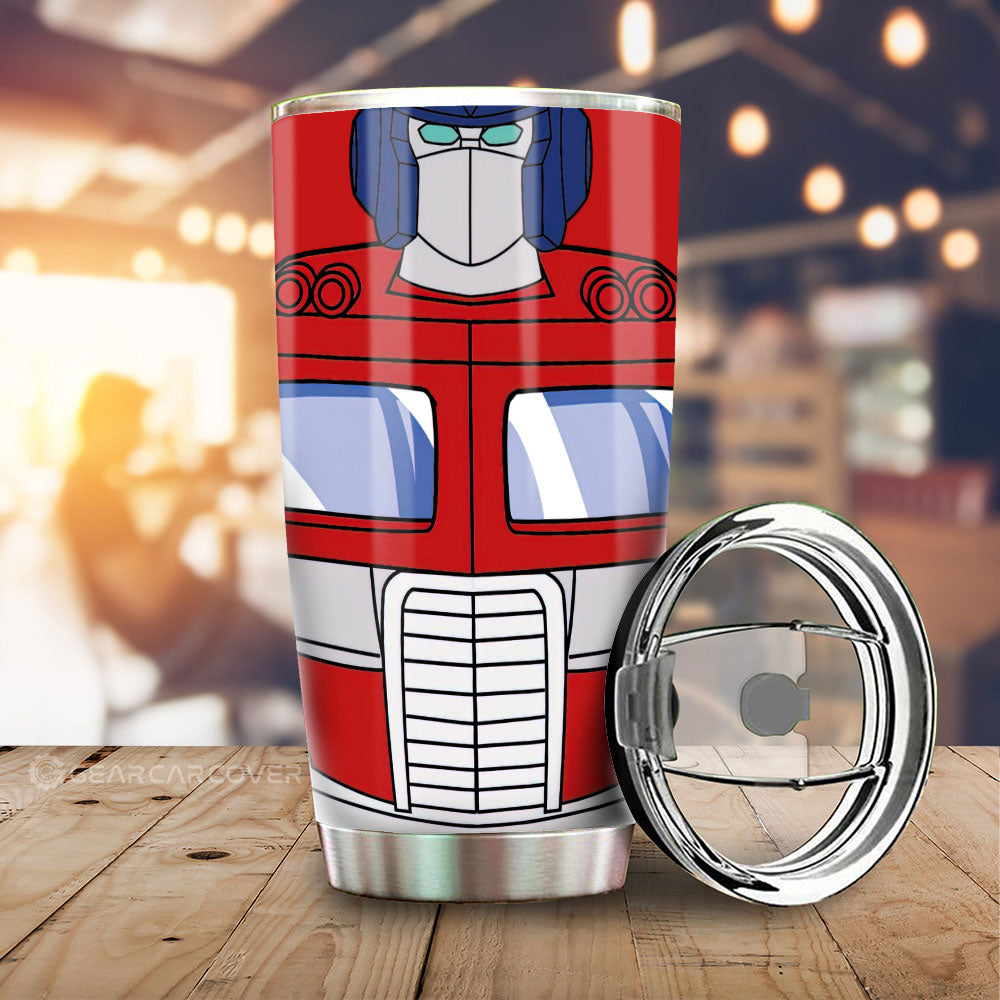 Optimus Prime Tumbler Cup Custom Transformer Car Accessories - Gearcarcover - 1