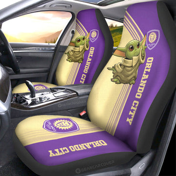 Orlando City SC Car Seat Covers Baby Yoda Car Accessories - Gearcarcover - 1