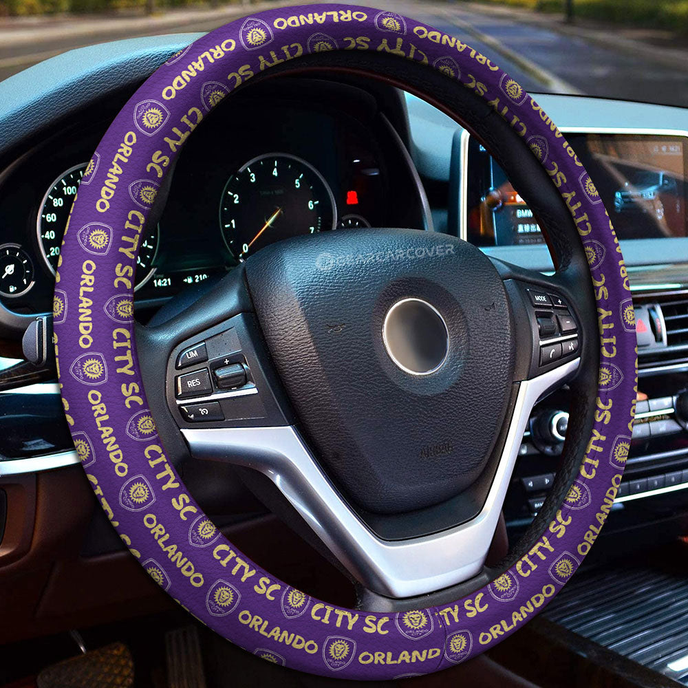 Orlando City SC Steering Wheel Cover Sporty Team Collection - Gearcarcover - 1
