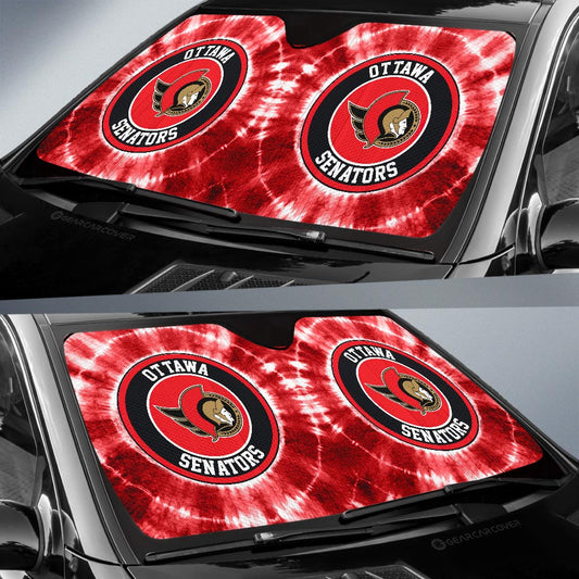 Ottawa Senators Car Sunshade Custom Tie Dye Car Accessories - Gearcarcover - 2