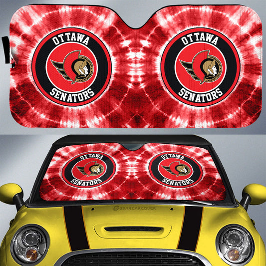 Ottawa Senators Car Sunshade Custom Tie Dye Car Accessories - Gearcarcover - 1