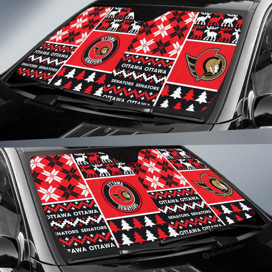 Ottawa Senators Car Sunshade Custom Ugly Style Car Accessories - Gearcarcover - 2