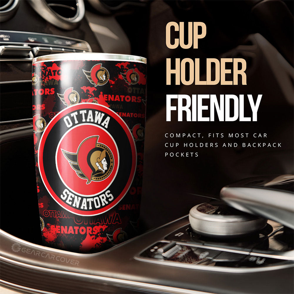 Ottawa Senators Tumbler Cup Custom Car Accessories - Gearcarcover - 3