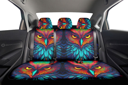 Owl Colorful Car Back Seat Cover Custom Car Accessories - Gearcarcover - 2