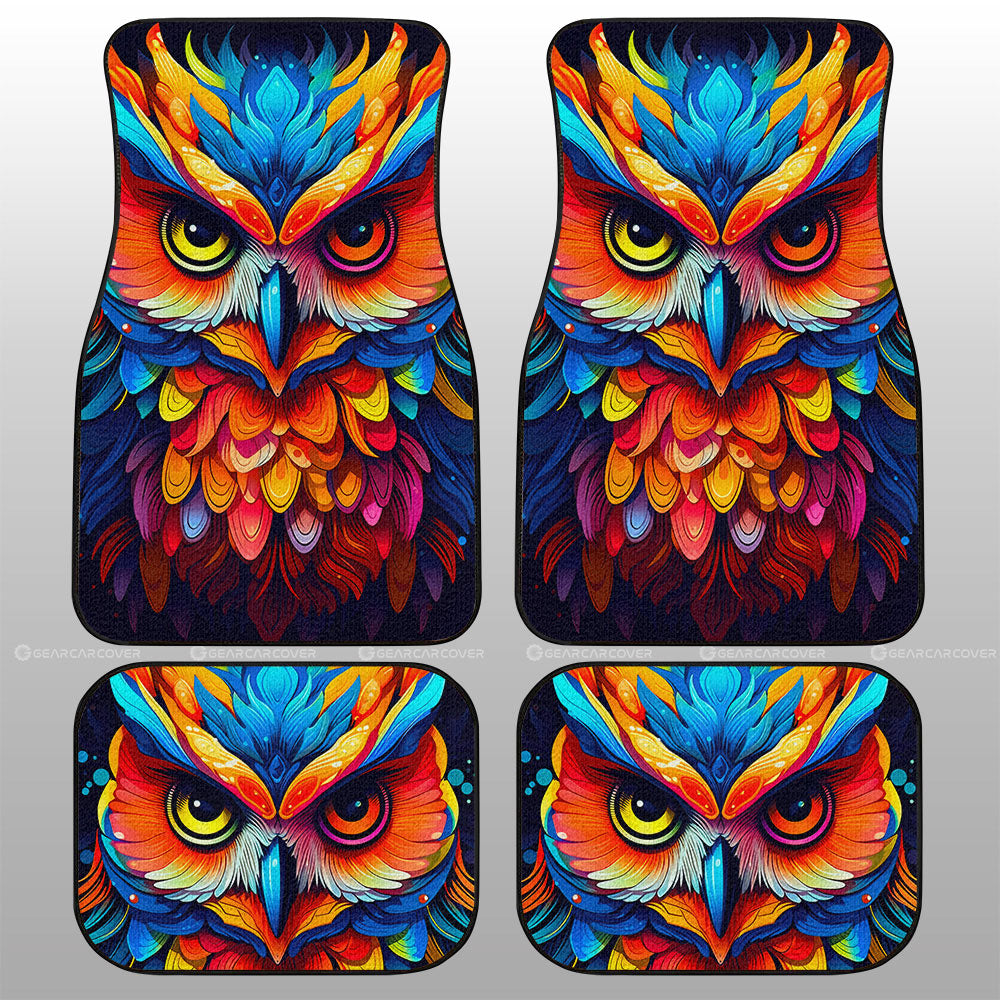 Owl Colorful Car Floor Mats Custom Car Accessories - Gearcarcover - 1