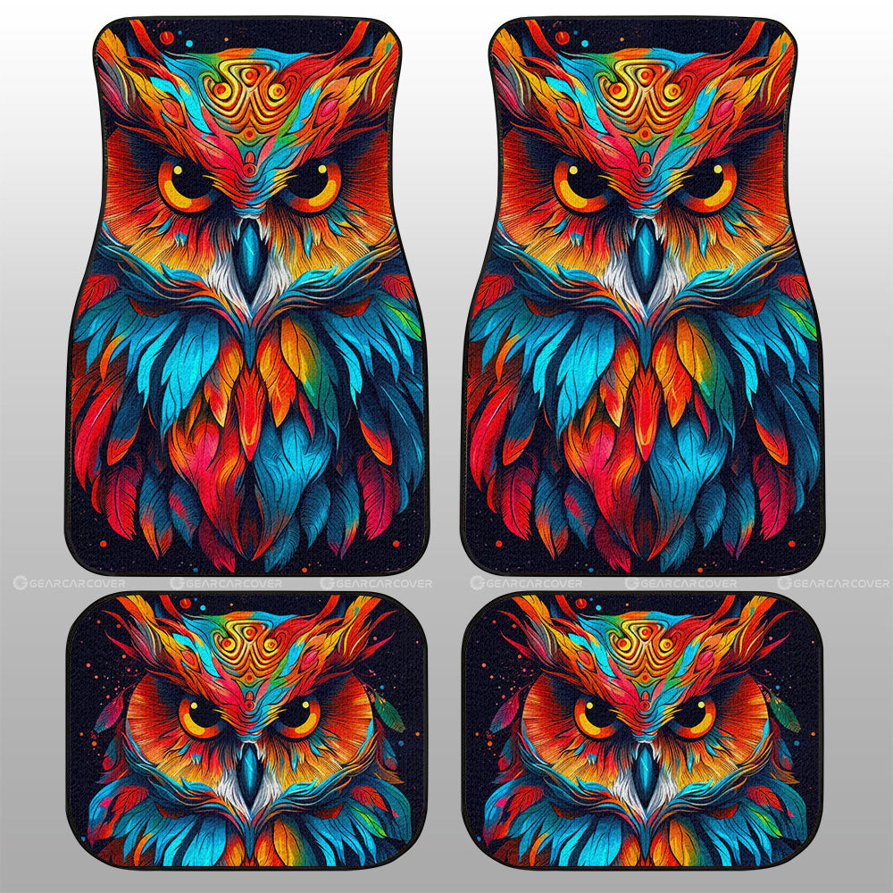 Owl Colorful Car Floor Mats Custom Car Accessories - Gearcarcover - 1