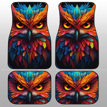 Owl Colorful Car Floor Mats Custom Car Accessories - Gearcarcover - 1