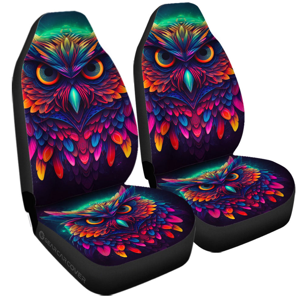 Owl Colorful Car Seat Covers Custom Car Accessories - Gearcarcover - 3
