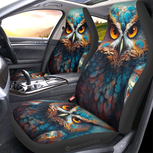 Owl Colorful Car Seat Covers Custom Car Accessories - Gearcarcover - 1