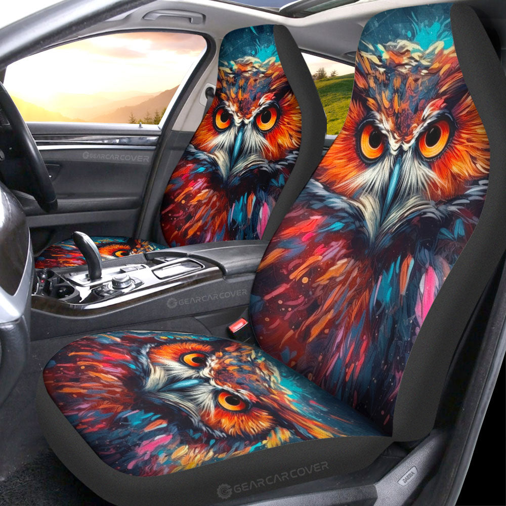Owl Colorful Car Seat Covers Custom Car Accessories - Gearcarcover - 1