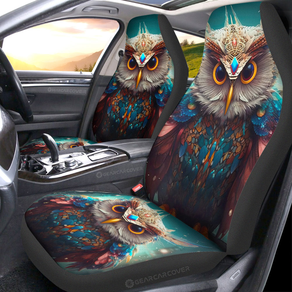 Owl Colorful Car Seat Covers Custom Car Accessories - Gearcarcover - 1