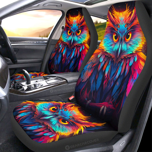 Owl Colorful Car Seat Covers Custom Car Accessories - Gearcarcover - 1