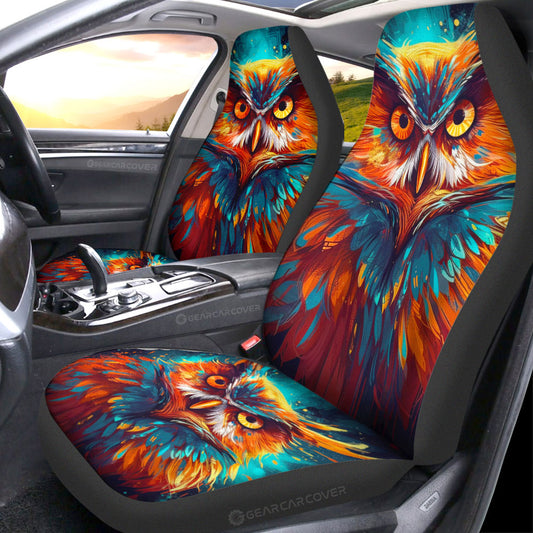Owl Colorful Car Seat Covers Custom Car Accessories - Gearcarcover - 1