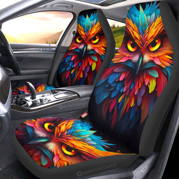 Owl Colorful Car Seat Covers Custom Car Accessories - Gearcarcover - 1