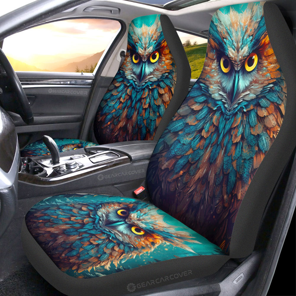 Owl Colorful Car Seat Covers Custom Car Accessories - Gearcarcover - 1