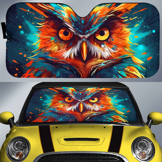 Owl Colorful Car Sunshade Custom Car Accessories - Gearcarcover - 1
