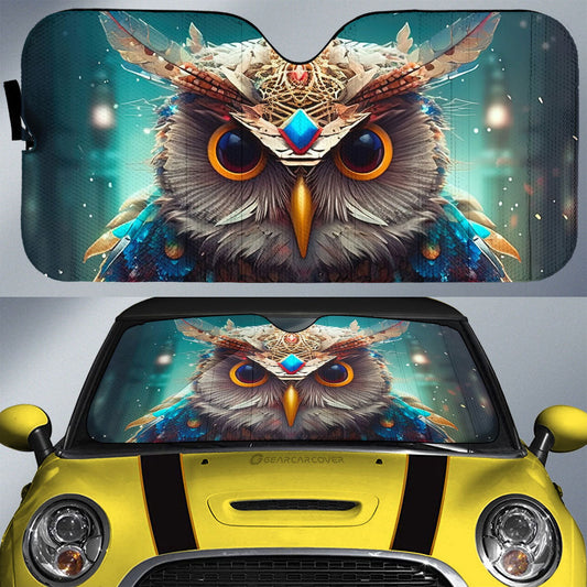 Owl Colorful Car Sunshade Custom Car Accessories - Gearcarcover - 1