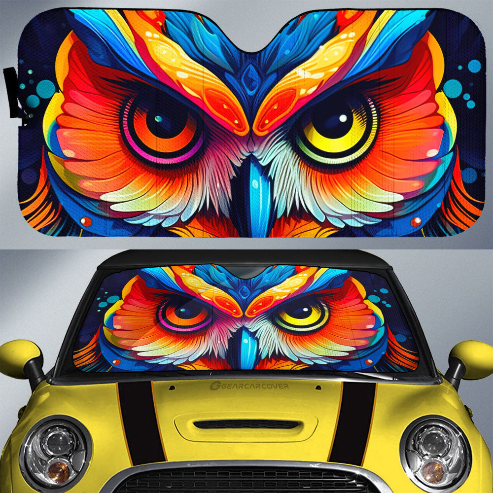 Owl Colorful Car Sunshade Custom Car Accessories - Gearcarcover - 1