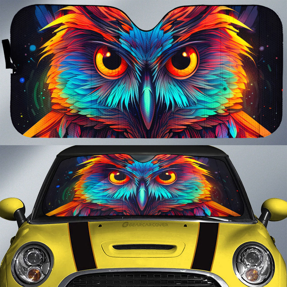 Owl Colorful Car Sunshade Custom Car Accessories - Gearcarcover - 1