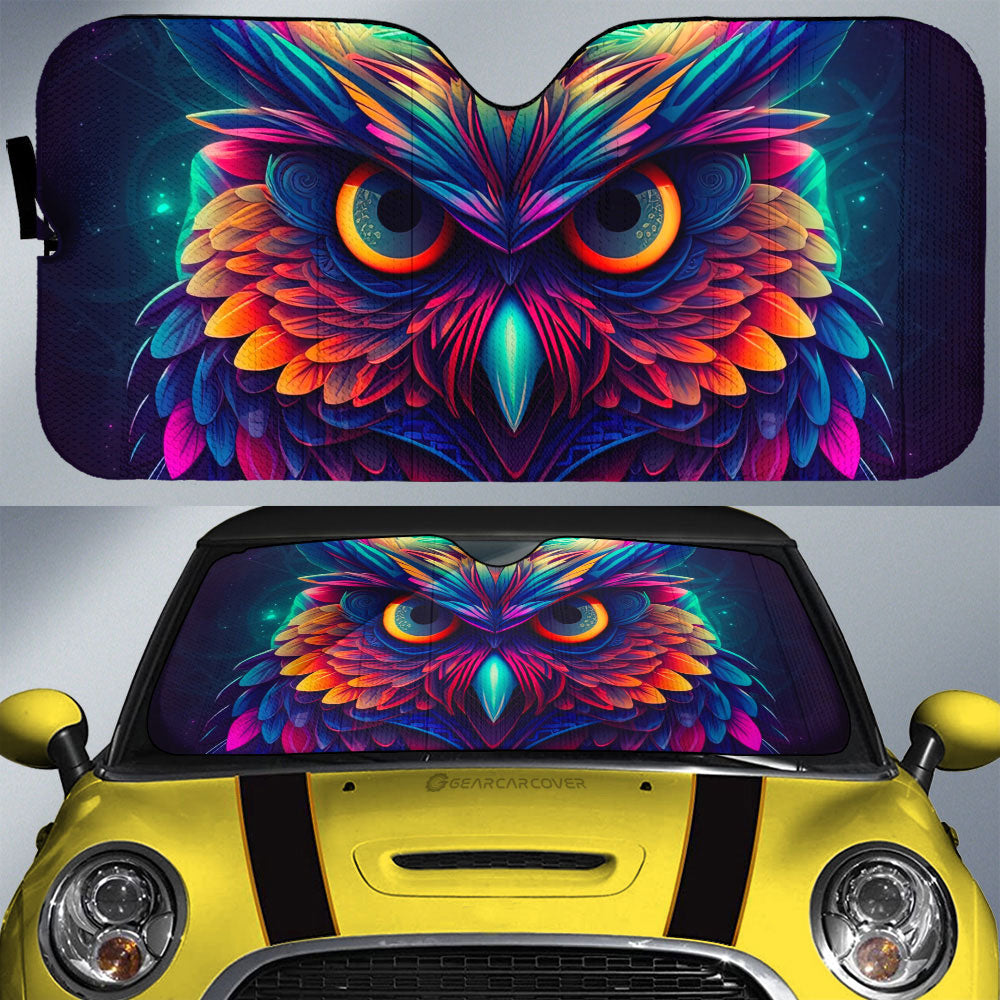 Owl Colorful Car Sunshade Custom Car Accessories - Gearcarcover - 1