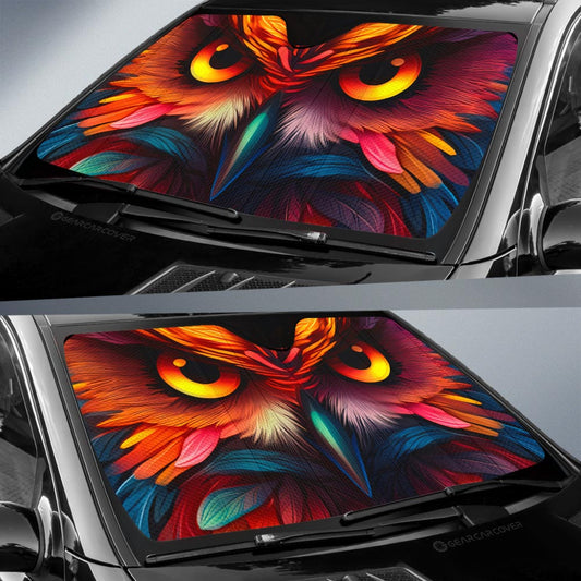 Owl Colorful Car Sunshade Custom Car Accessories - Gearcarcover - 2