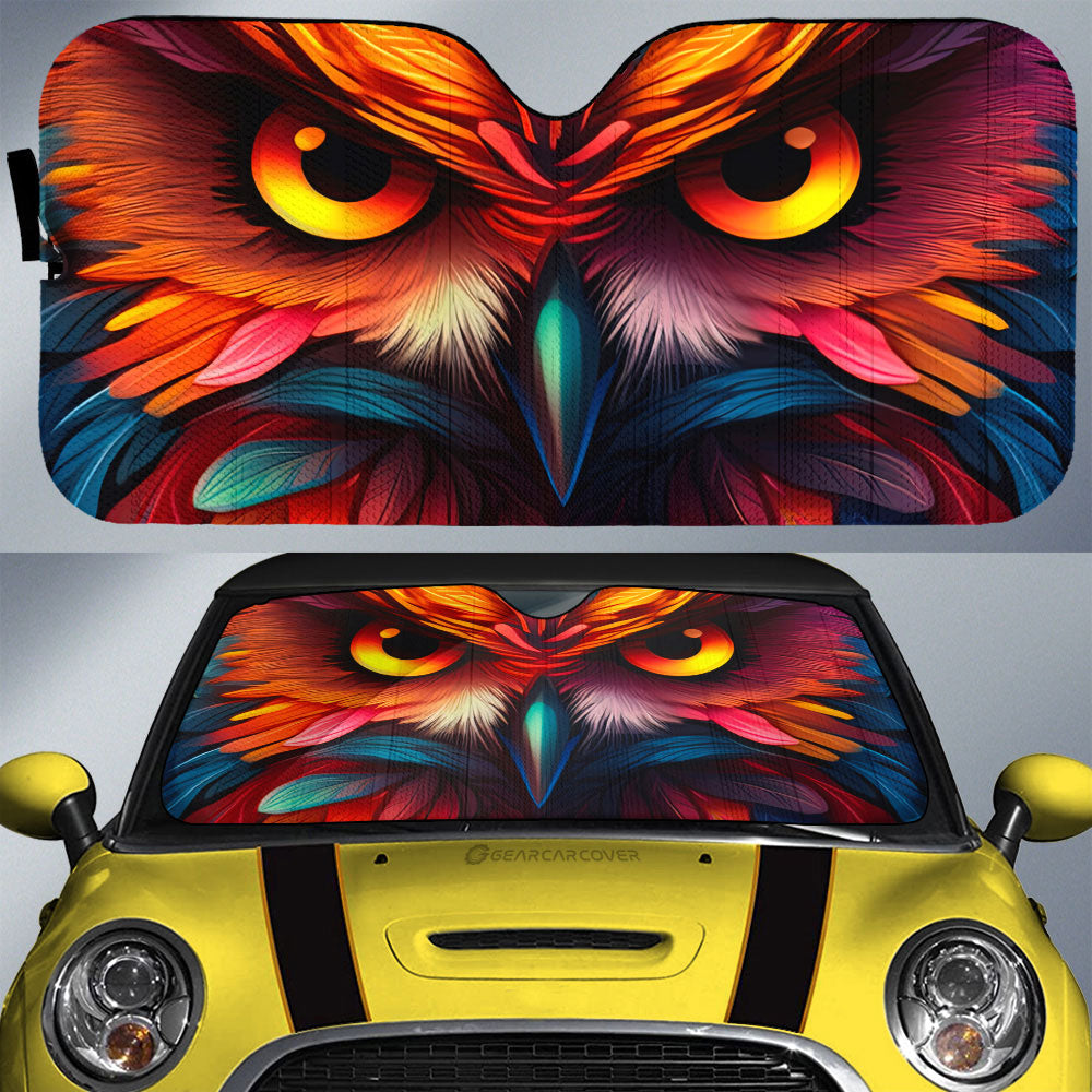 Owl Colorful Car Sunshade Custom Car Accessories - Gearcarcover - 1