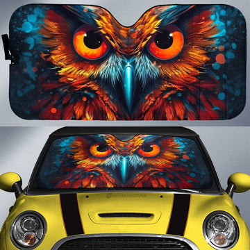 Owl Colorful Car Sunshade Custom Car Accessories - Gearcarcover - 1