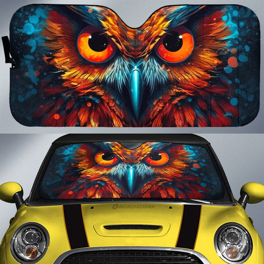 Owl Colorful Car Sunshade Custom Car Accessories - Gearcarcover - 1