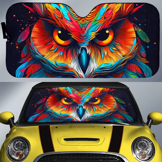 Owl Colorful Car Sunshade Custom Car Accessories - Gearcarcover - 1